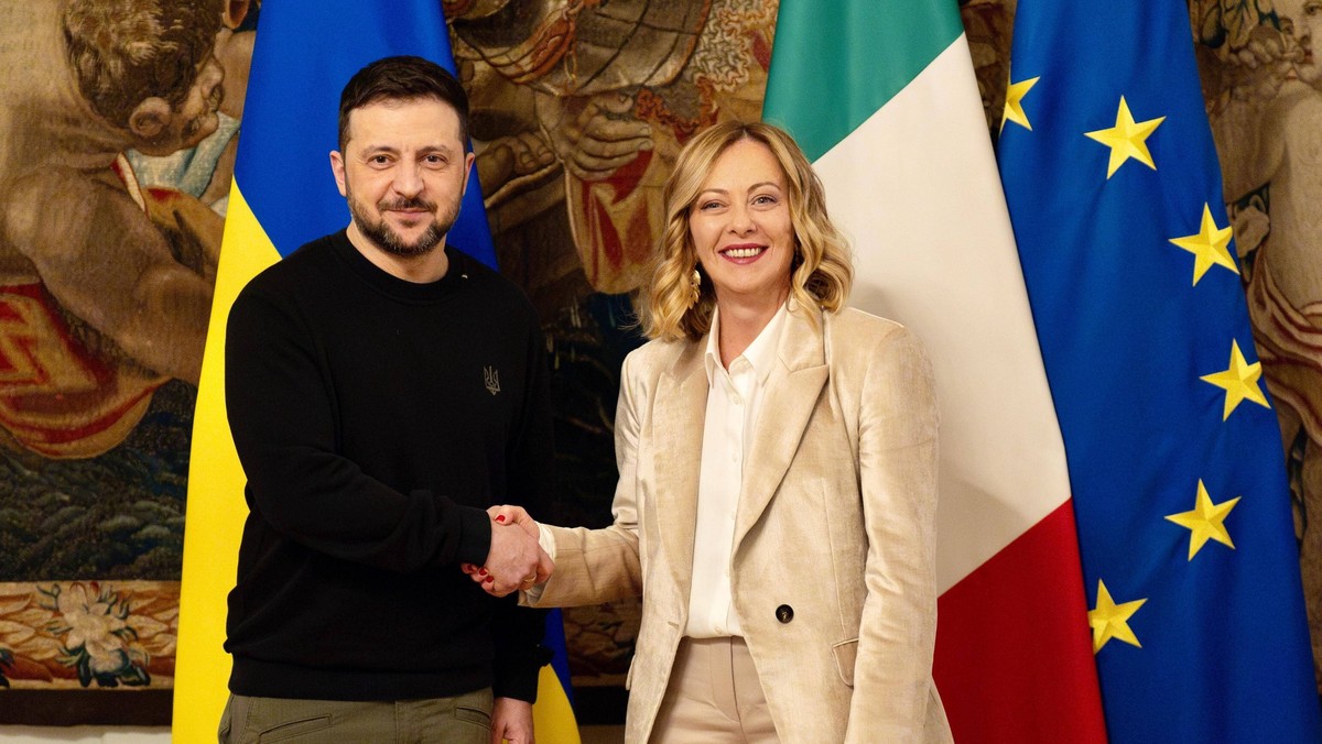 Zełenski w Rzymie prosi Meloni o pilne dostawy pocisków wojskowych [Źródło: onet]