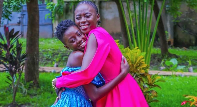 Akothee with daughter Rue Baby 