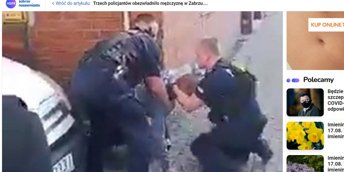 Brutalna interwencja policji w Zabrzu. "Panowie, on pije piwo 0,0"