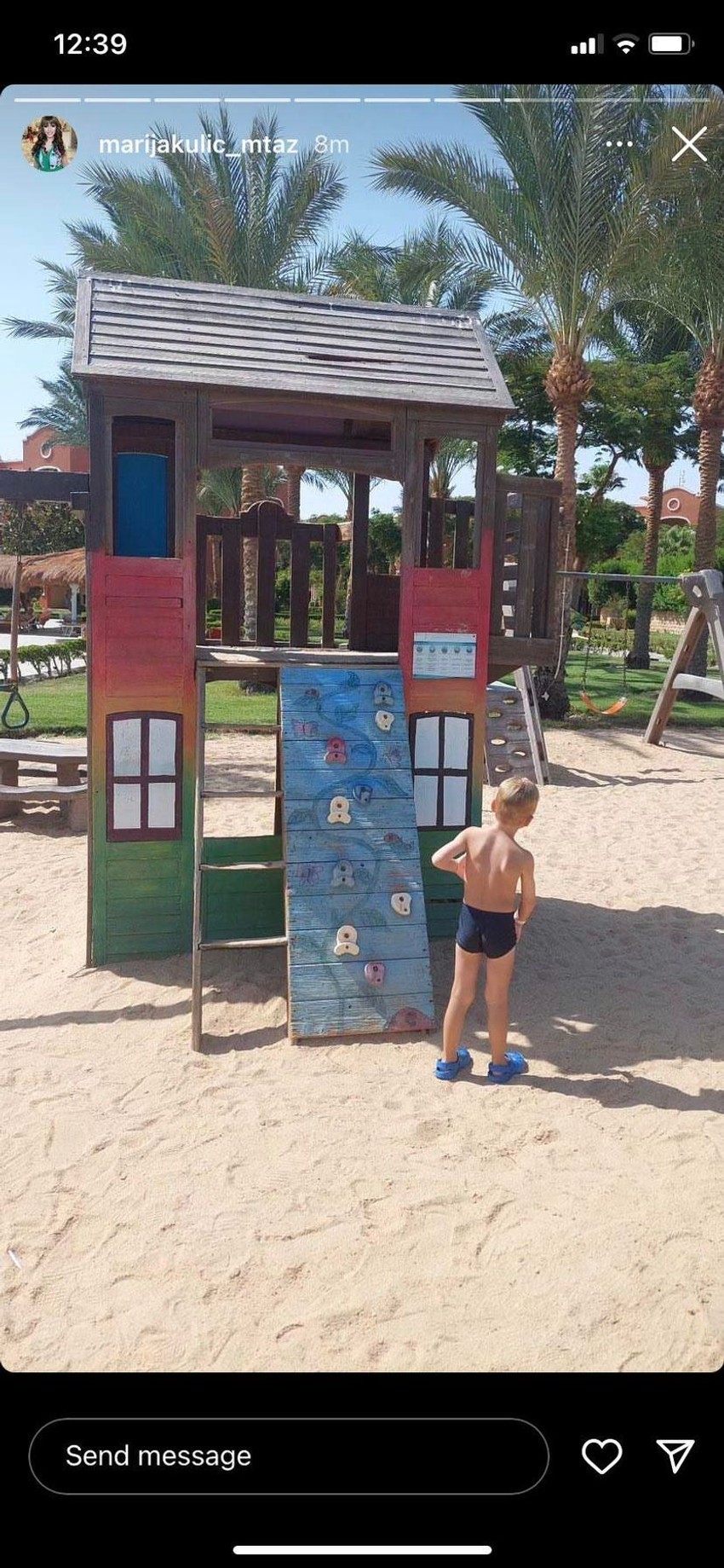 Marija Kulić i mali Željko na odmoru