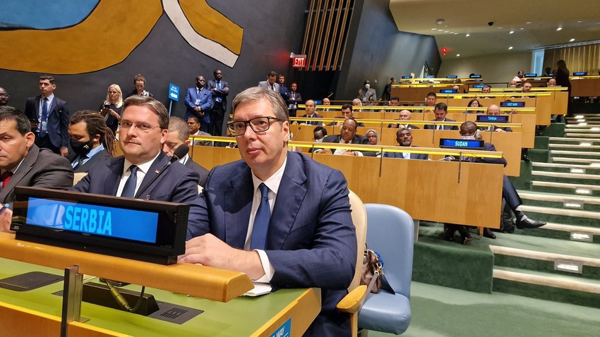 Aleksandar Vučić u Ujedinjenim nacijama