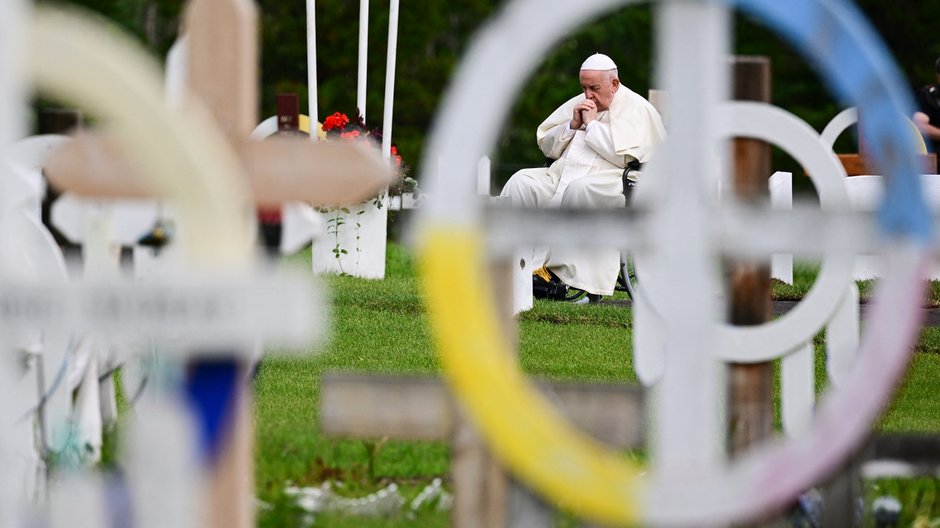 Maskwacis, Kanada. Papież Franciszek odwiedził cmentarz Ermineskin