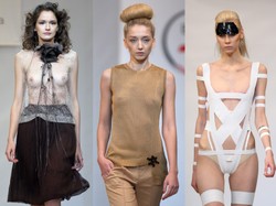 Ubrania prawie niewidoczne: przezroczystości z białoruskiego tygodnia mody