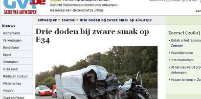 Polski bus rozbił się w Belgii. 3 osoby zginęły