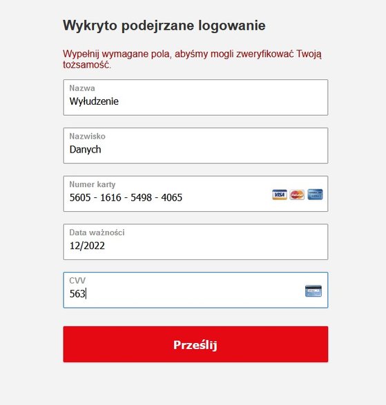 Wyłudzanie danych o karcie kredytowej Netflix