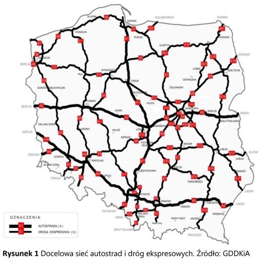 Tak docelowo ma wyglądać sieć dróg ekspresowych i autostrad