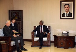 Kofi Annan oburzony masakrą w Hula spotkał się z Asadem