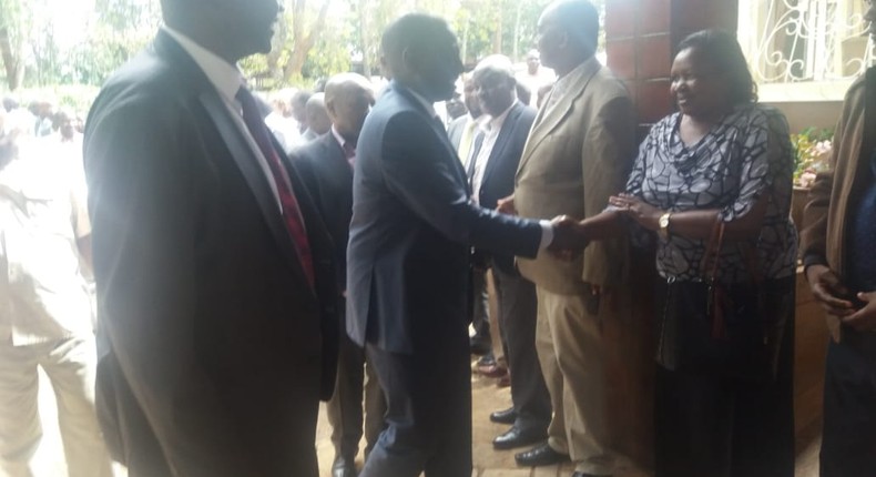 DP William Ruto at the home of the late Jonathan Moi in Kabimoi, Baringo County (Courtesy)