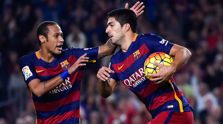 Neymar és Suárez ontja a gólokat/Fotó: Europress Getty Images