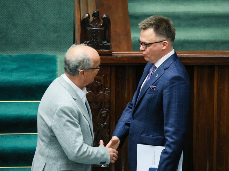 Włodzimierz Czarzasty i Szymon Hołownia