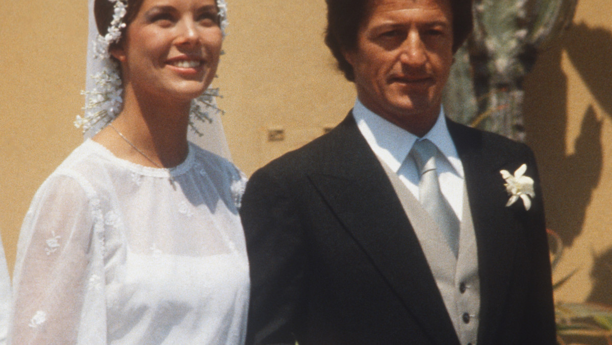 Księżniczka Karolina i Philippe Junot w dniu ślubu w 1978 roku