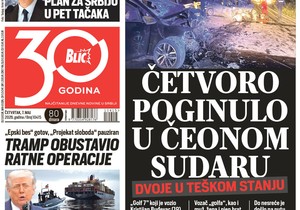 Blic naslovna strana za 7.5.