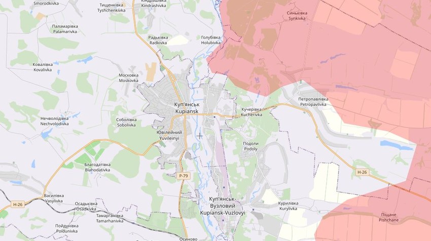 Kupjansk, mapa, 16112024