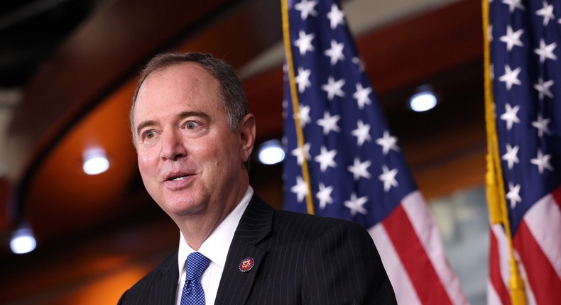 Rep. Adam Schiff speaks at a news conference on September 21, 2021.
