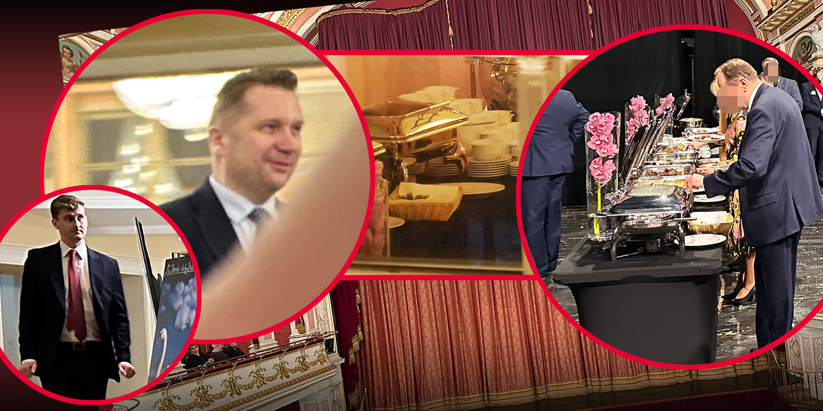 Czarnek i Rybak bawili się w Operze Wrocławskiej. Kto zapłacił za catering?