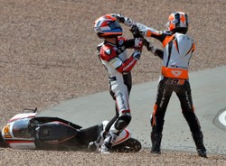 Bryan Schouten i Scott Deroue pobili się na torze. WIDEO