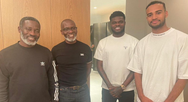 Photos: Thomas Partey dines with Gabby Otchere-Darko and son in London 