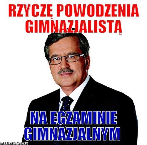 Egzamin gimnazjalny komorowski