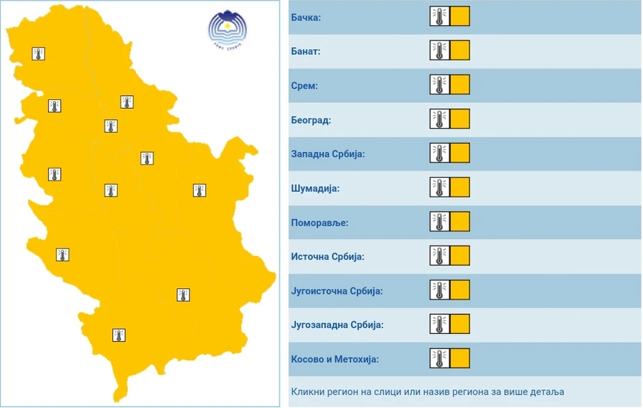 "Narandžasti" meteoalarm za nedelju