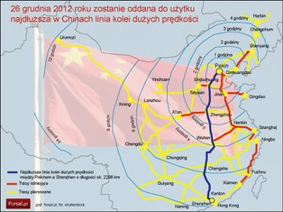 Chiny otwierają najdłuższą na świecie linię szybkiej kolei: Pekin - Kanton