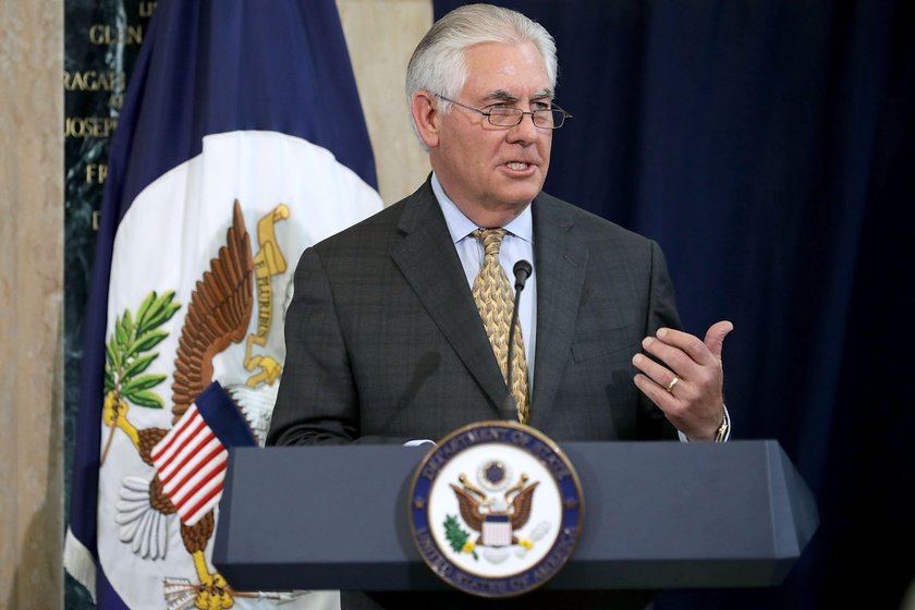 Tillerson Speaks At State Dep't Foreign Affairs Day Memorial Plaque Ceremony