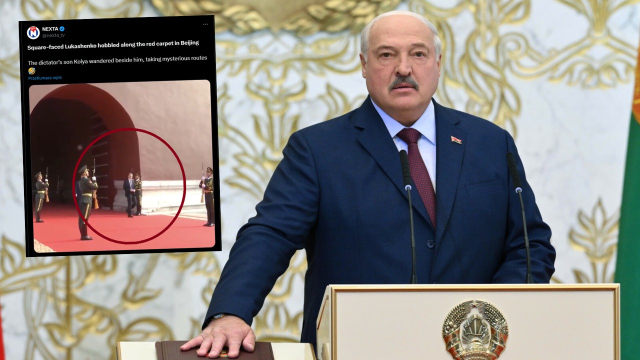 Szedł obok Łukaszenki. Nagle syn dyktatora zaskoczył wszystkich [WIDEO]