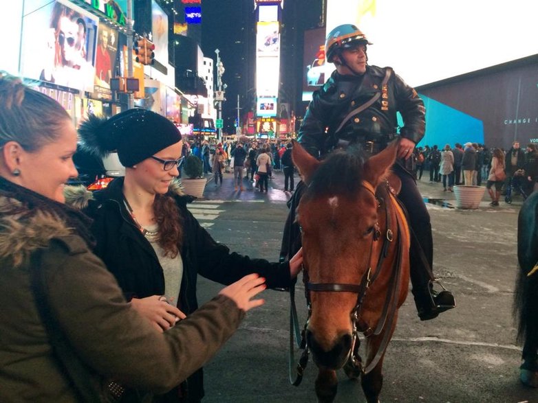 Alex na Times Square