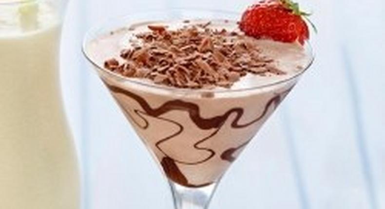 Chocolate milkshake cocktail