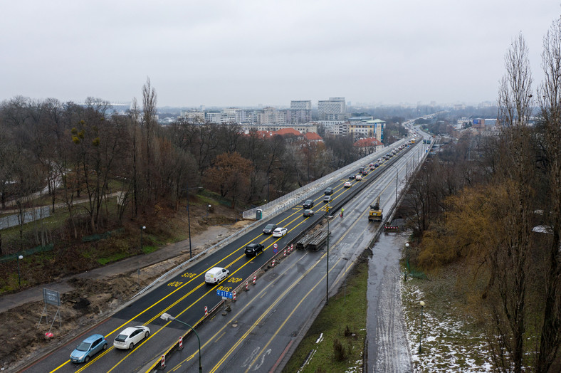 Nowy wiadukt Trasy Łazienkowskiej