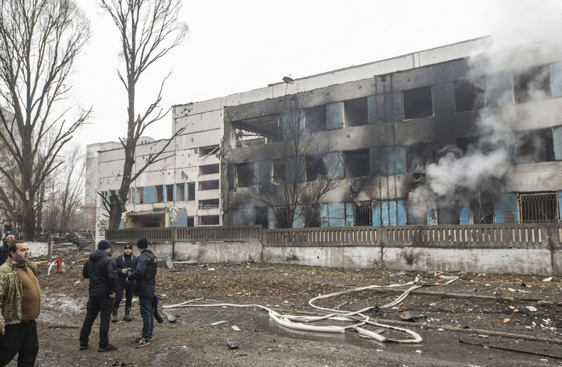 Szpital położniczy w Dnieprze po rosyjskim ostrzale, Ukraina, 29 grudnia 2023 r.