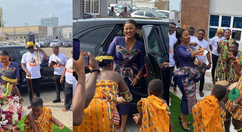 As Nana Ama McBrown leaves UTV to join Media General, she is welcomed with a royal ovation (WATCH)