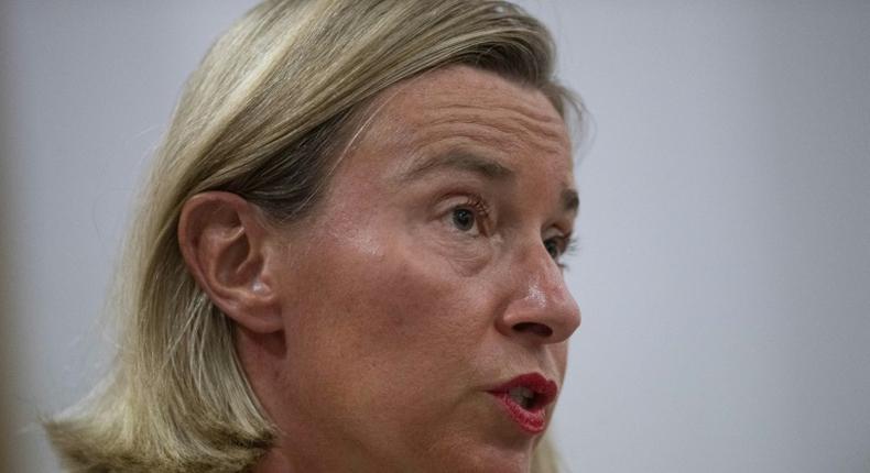 European Union foreign policy chief Federica Mogherini says Venezuela's government and opposition should return to the negotiating table