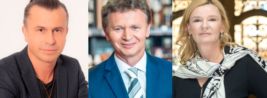 Od lewej: Jakub Zieliński, współzałożyciel i CEO Mindgram; Robert Ogór, prezes firmy Ambra; Anna Czub, dyrektor generalna Galerii Venis 