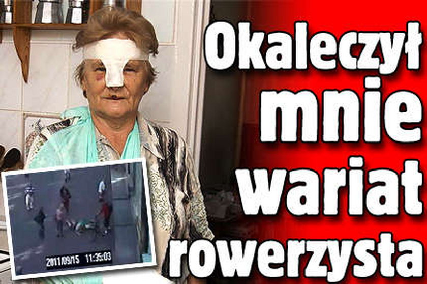 Zmasakrował mnie szalony rowerzysta