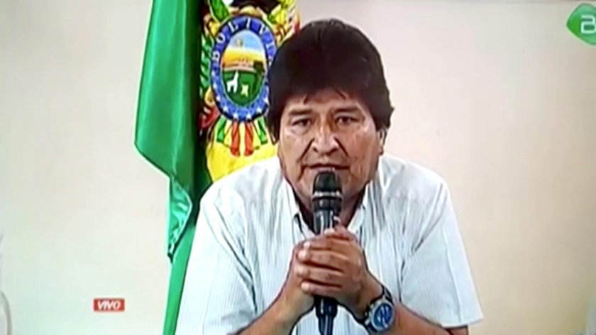 Bolivia's President Evo Morales annouces his resignation in Lauca N, Cochabamba, Bolivia