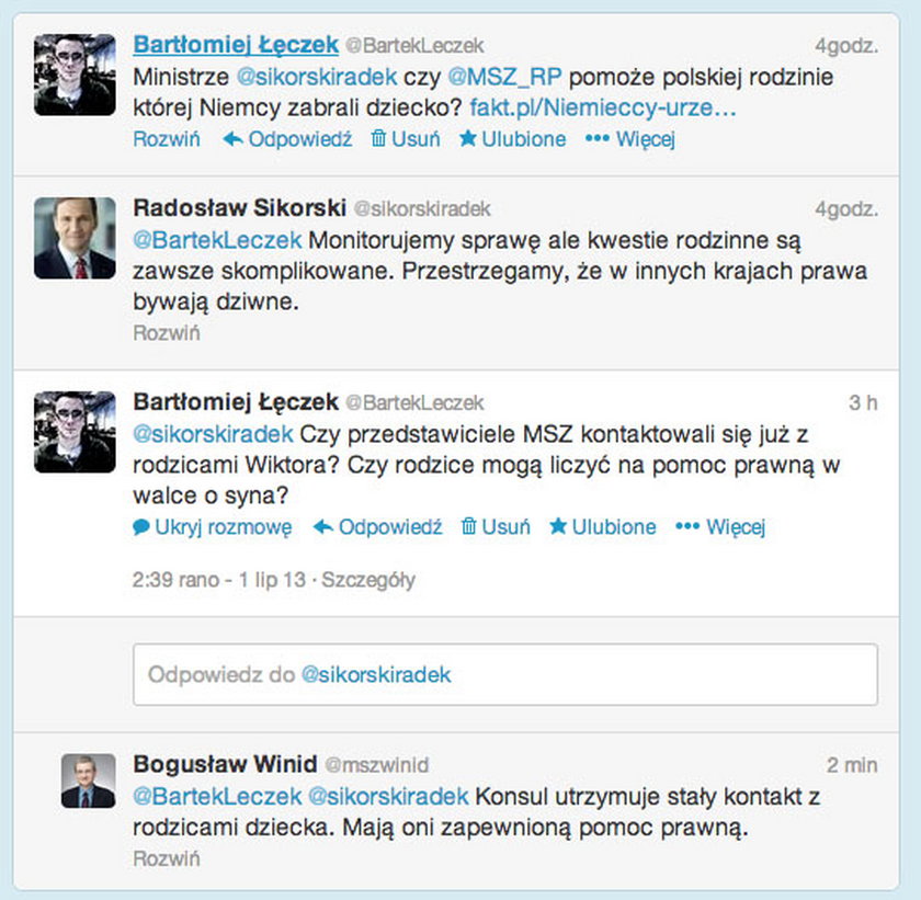 Dziennikarz Faktu Bartłomiej Łęczek rozmawia z Ministrem Spraw Zagranicznych  Radosławem Sikorskim 