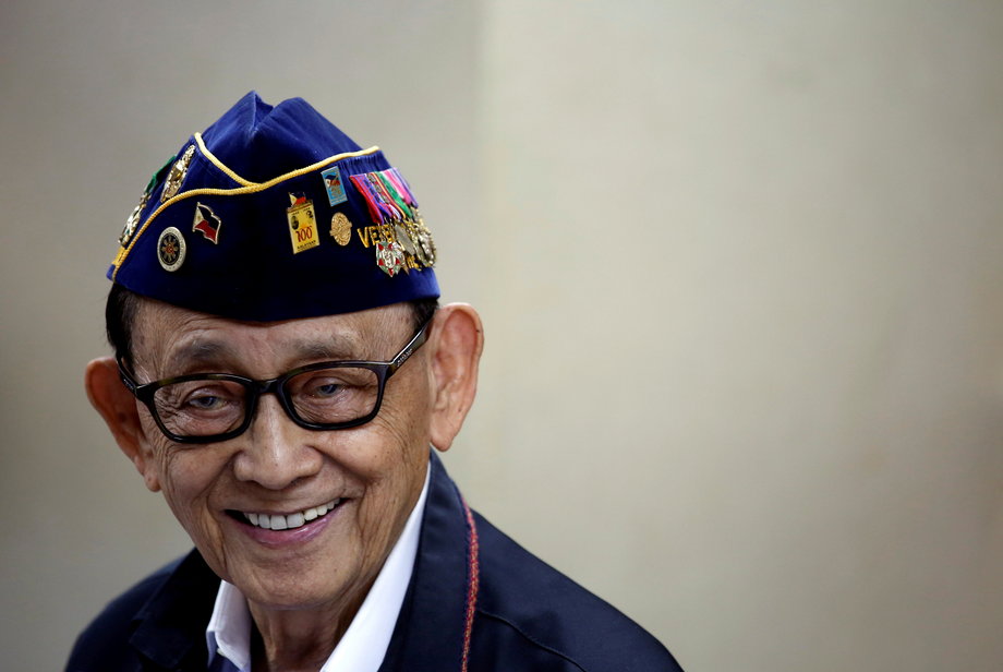 Former Philippine President Fidel Ramos speaks to journalists during a trip to Hong Kong, China, after a Hague court's ruling over the maritime dispute in South China Sea, August 12, 2016.