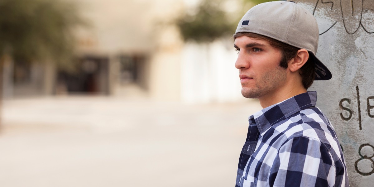 A baseball cap is really the only hat a guy can get away with.