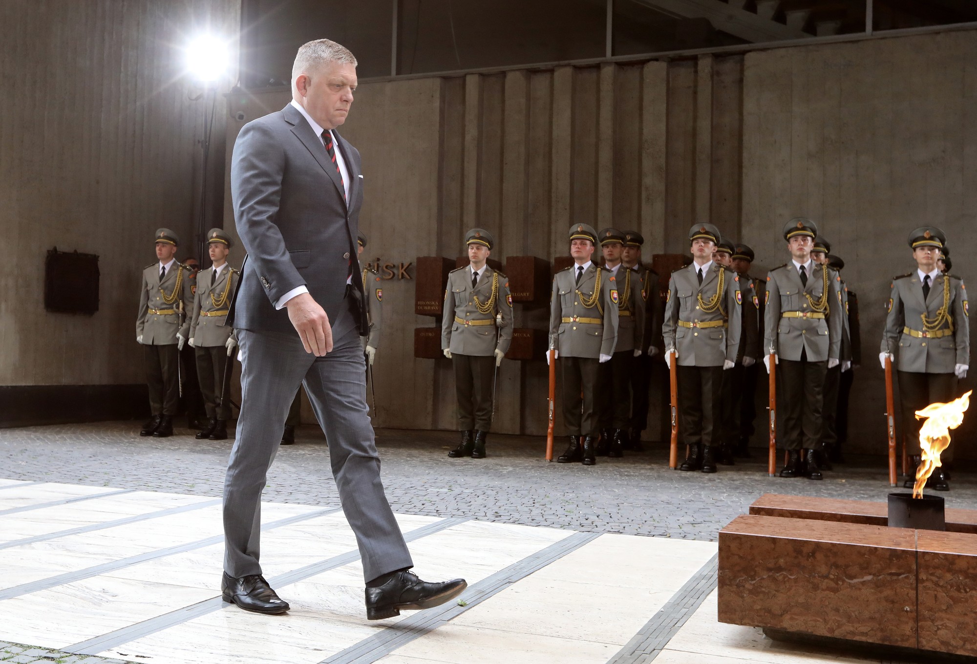 Predseda vlády SR Robert Fico na oslavách 81. výročia Slovenského národného povstania.