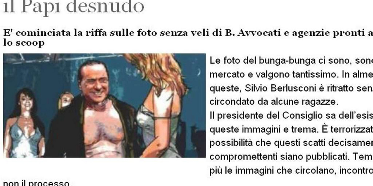 Berlusconi nago! Jest film z bunga bunga