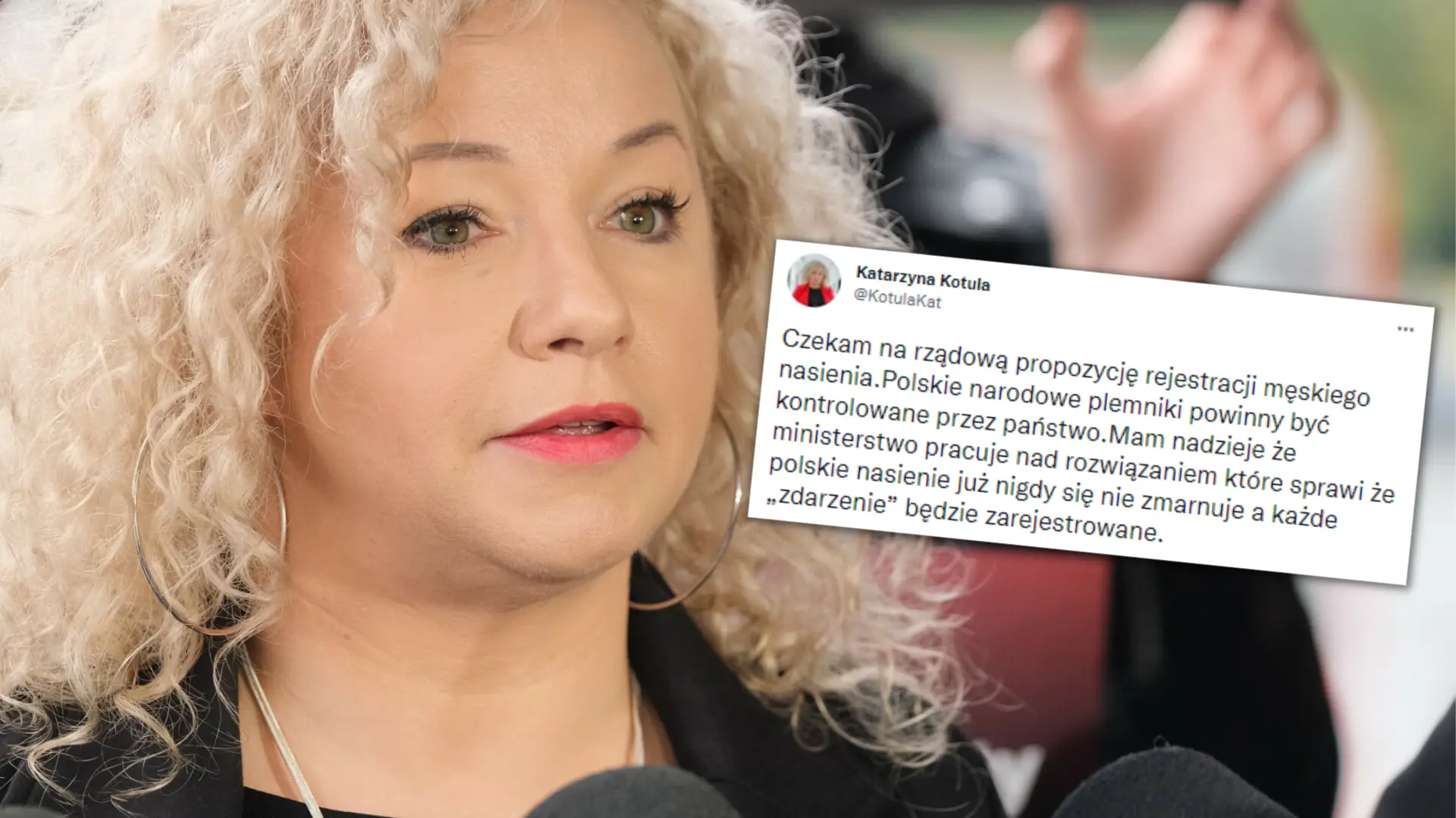 Posłanka Katarzyna Kotula: "czekam na rejestrację męskiego nasienia"