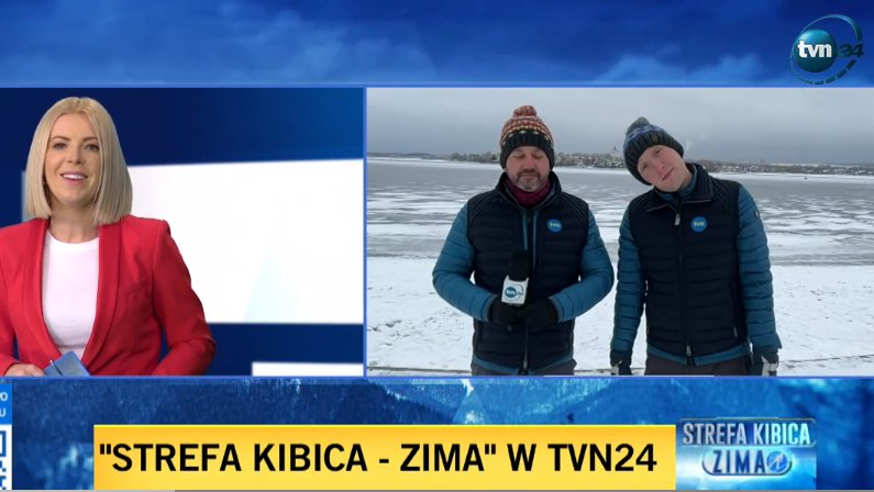 Screen ze "Strefy Kibica" TVN24 z Krzysztofem Skórzyńskim