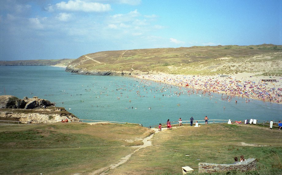 8. Perranporth Beach — Perranporth, Cornwall: "Miles of beautiful white sand and rock pools," one traveller wrote of this picturesque beach along the South Coast.