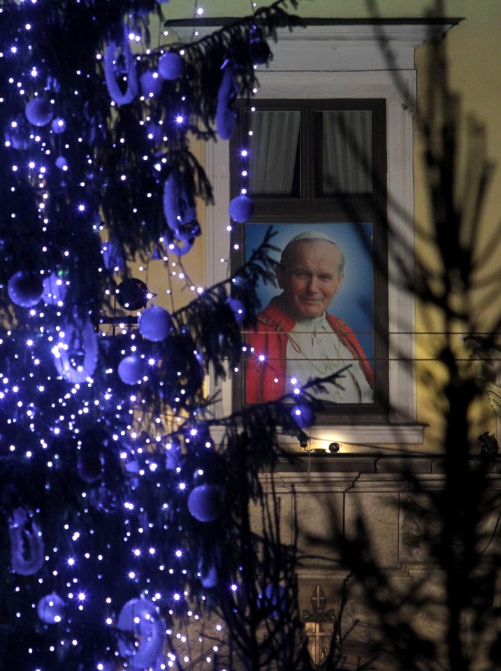 Szopka i choinka na ul. Franciszkańskiej