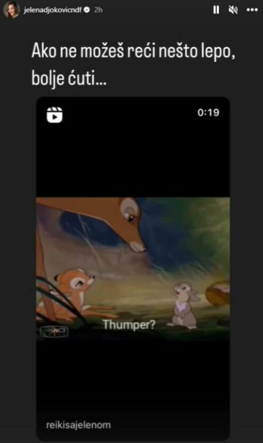 Objava Jelene Đoković