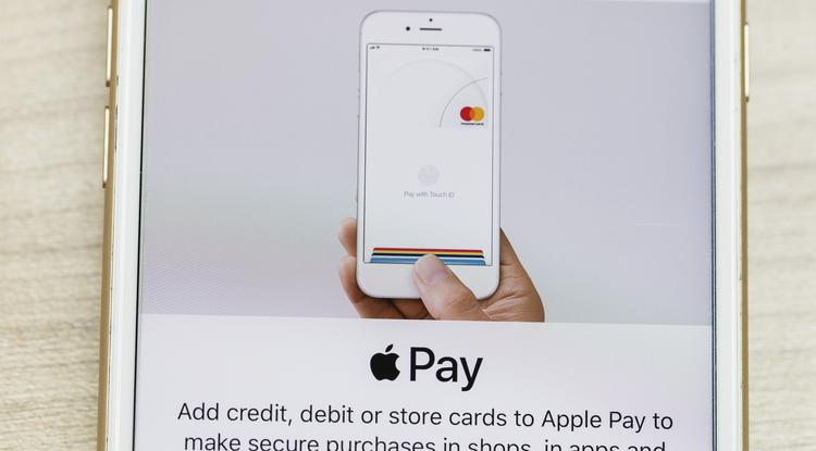 Apple Pay fizetési ablak egy IPhone-on