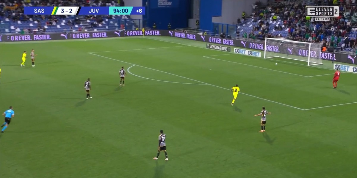 Absurdalny gol w meczu Juventusu z Sassuolo. 