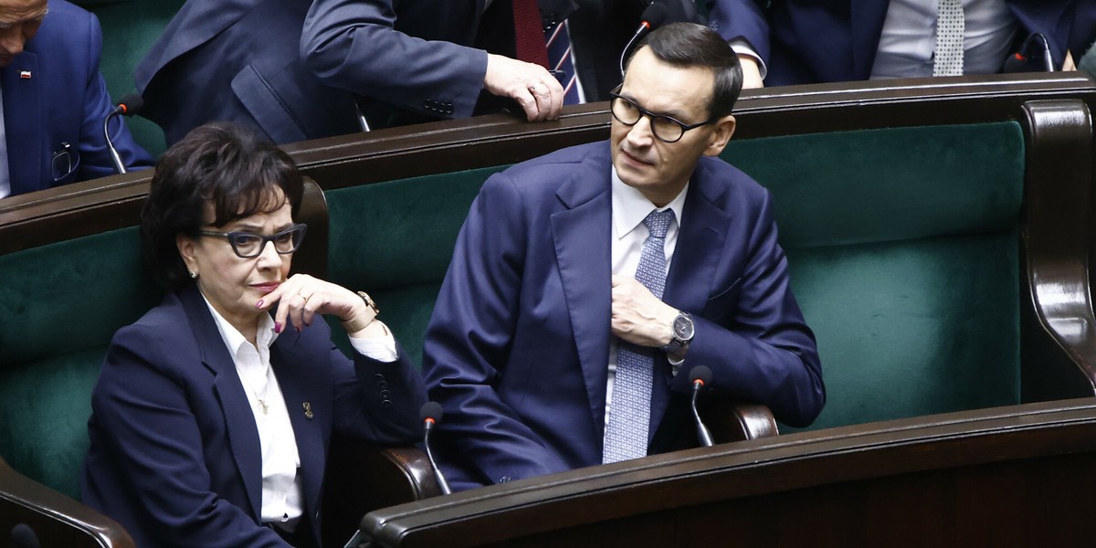 Mateusz Morawiecki podczas pierwszego posiedzenia Sejmu nowej kadencji.