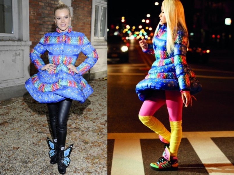 Nasza gwiazda, czy światowej sławy raperka - która wygląda lepiej w płaszczu z kolekcji adidas Originals by Jeremy Scott?