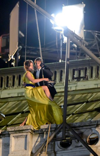 Rebecca Ferguson i Tom Cruise na planie 'Mission: Impossible 5'